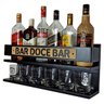 Barzinho de Parede 100% Mdf Suspenso - Bar Doce Bar - 60 X 26 Preto Fosco Premium - 6