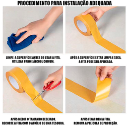 Fita Adesiva Dupla Face para Carpete 45mm X 30m - 190mic - 2