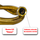 Ver imagem 4 de Kit Mangueira Tomback 1 Metro Instalação de Gás:1m + Adaptador