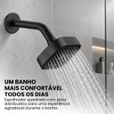Ver imagem 3 de Chuveiro Ducha Quadrada Articulável Banheiro Solar Aquecimento Gás Preto