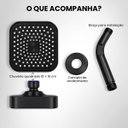 Ver imagem 2 de Chuveiro Ducha Quadrada Articulável Banheiro Solar Aquecimento Gás Preto