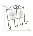 Ver imagem 2 de Gancho de Ferro de Parede Artesanal com Flores Rusticos Decorativo Libertas Rosas Artesanato Branco