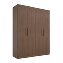 Ver imagem 1 de Guarda Roupa Colibri 4 Portas Mdf Castanho