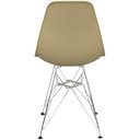 Ver imagem 5 de Kit 4 Cadeiras Charles Eames Eiffel Base Metal Cromado Bege
