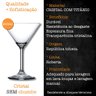 Jogo 6 Taças Martini Cristal Titânio Bohemia Roberta 210ml - 2