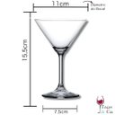 Ver imagem 3 de Jogo 6 Taças Martini Cristal Titânio Bohemia Roberta 210ml