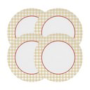 Ver imagem 1 de Kit 4 Pratos Rasos Mesa Porcelana Natal Classico Vermelho Germer
