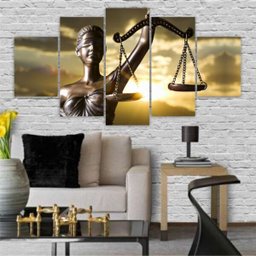 Kit Quadros Decorativos Sala Deusa Justiça Direito Advocacia Mosaico - 2