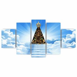 Quadros Decorativos Mosaico MDF Nossa Senhora Aparecida 115x60cm - 1 Quadros Decorativos Mosaico MDF Nossa Senhora Aparecida 115x60cm - 1