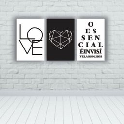 Kit Placas Quadros Decorativos 3 Pçs 60x40 Invisível aos Olhos - 2