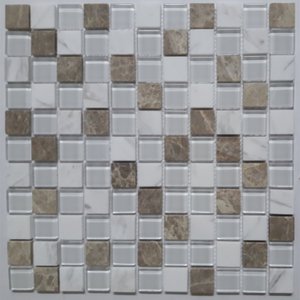 Pastilha Mesclada de Vidro e Mármore 29x29cm Matisse Glass Mosaic (Placas)