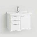 Ver imagem 2 de Gabinete para Banheiro Unik 65cm com Pia Lavatorio Suspenso Fimap Branco