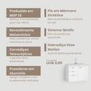 Ver imagem 5 de Gabinete para Banheiro Unik 65cm com Pia Lavatorio Suspenso Fimap Branco