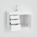 Ver imagem 3 de Gabinete para Banheiro Unik 65cm com Pia Lavatorio Suspenso Fimap Branco