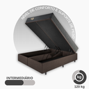 Ver imagem 6 de Cama Box Queen Baú Corino Linho + Colchão Adapto Molas ensacadas 158x198