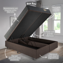 Ver imagem 5 de Cama Box Super King Baú Corino Linho  com Colchão Adapto Molas ensacadas 193x203