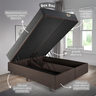 Cama Box Super King Baú Corino Linho  com Colchão Adapto Molas ensacadas 193x203 - 5