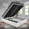 Cama Box Super King Baú Corino Linho  193x203 com Colchão Adapto Molas ensacadas - 5