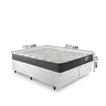 Cama Box Super King Baú Corino Linho  193x203 com Colchão Adapto Molas ensacadas - 2
