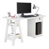 Mesa De Escritório Bali Branco Computador/ Notebook / Home Office - 4