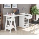 Ver imagem 1 de Mesa De Escritório Bali Branco Computador/ Notebook / Home Office