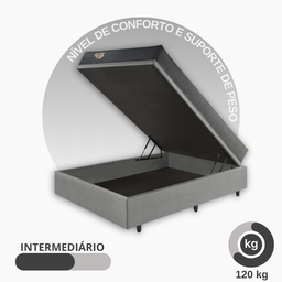 Cama Box Casal Baú Corino Linho  com Colchão Adapto Molas ensacadas 138x188 - 7