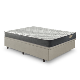 Cama Box Casal Baú Corino Linho  com Colchão Adapto Molas Ensacadas 138x188 - 3