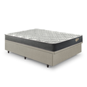Ver imagem 3 de Cama Box Casal Baú Corino Linho com Colchão Adapto Molas Ensacadas 138x188
