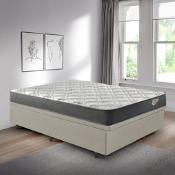 Cama Box Casal Baú Corino Linho  com Colchão Adapto Molas Ensacadas 138x188 - 5