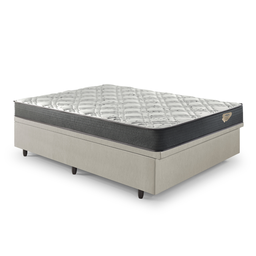 Cama Box Casal Baú Corino Linho  + Colchão Adapto Molas ensacadas 138x188 - 4