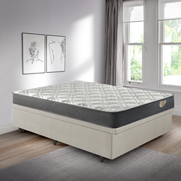 Cama Box Casal Baú Corino Linho  + Colchão Adapto Molas ensacadas 138x188 - 3