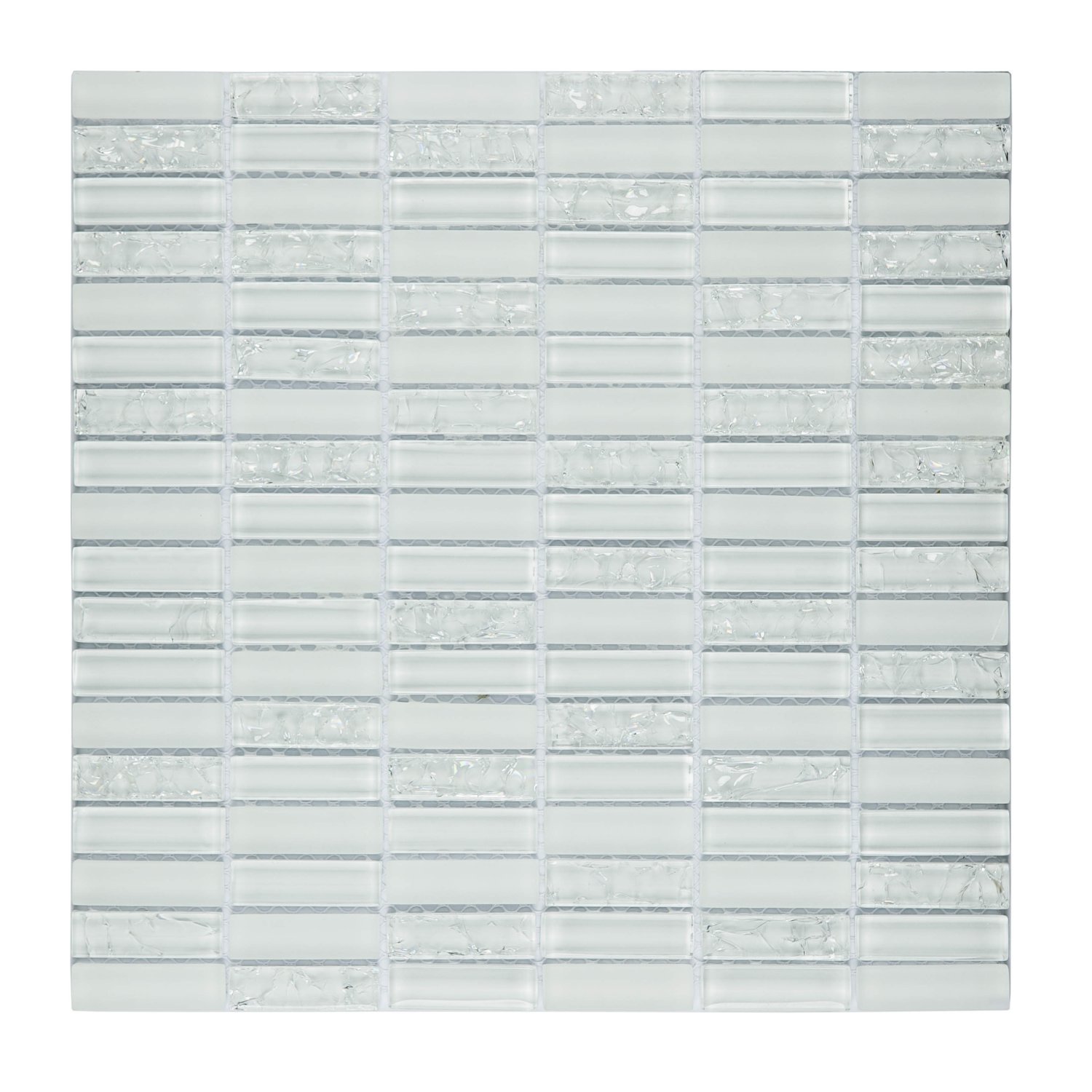 Pastilha Mesclada de Vidro 30cm x 30cm Strip Glass Mosaic (Placas) - 1