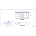 Ver imagem 5 de Pia Fogão Elétrico 2 bocas Fabrinox 120x55cm, cuba direita