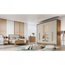 Ver imagem 3 de Guarda Roupa Casal Vertice New 6 Portas de Bater 6 Gavetas MDF com Espelho Cumaru-Fendi Móveis Novo