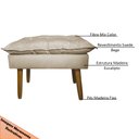 Ver imagem 5 de Puff Decorativo para Sala de Estar Opala Suede Bege - Montanaris Decor MD MONTANARIS DECOR