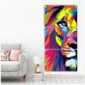 Quadros Decorativos Leão de Judá Colorido Abstrato 120x60 - 2