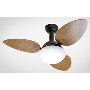 Ventilador de Teto Jet Venti-Delta Preto 3 Pás Mogno 110 V