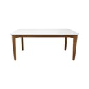 Ver imagem 3 de Mesa de Jantar Flutuante 180x90cm Madeira Maciça - Amêndoa - Tampo 180x90cm Branco/vidro Off-white