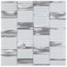 Pastilha de Vidro e Inox de 29cm x 29cm Rende  Glass Mosaic - 1