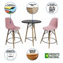 Ver imagem 6 de Mesa Bistrô Eames Eiffel Preta com 2 Banquetas Rosas de Madeira