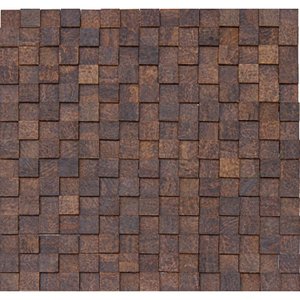 Pastilha de Madeira Wood Mosaic 30cmx 30cm Glass Mosaic