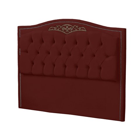 Cabeceira Casal Queen Size Estofada para Cama Box Maitê Veludo Ateliê do Conforto Cabeceira Casal Qu