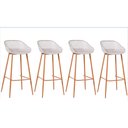 Ver imagem 1 de Kit com 4 Banquetas Monaco Assento em Polipropileno e Base em Aço Fratini