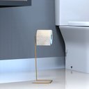 Ver mais imagens de Porta Papel Higiênico Suporte Papel de Chão Dourado Yiwu