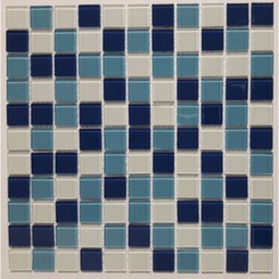 Kit Pastilha de Vidro Cristal com 11 Placas de 30cm x 30cm Rende 1m² Glass Mosaic  - 1