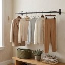 Ver imagem 1 de Kit com Duas Araras Cabideiros Rt Organizador de Cabides Aço Reforçado Loja Closet Quarto