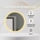 Ver imagem 6 de Espelho Decorativo Redondo Led Branco Frio ou Quente com Suporte Branco Quente