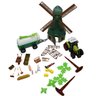 Kit Fazendinha Trator Animais e Moinho para Montar 62 Peças - 9
