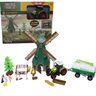 Kit Fazendinha Trator Animais e Moinho para Montar 62 Peças - 2