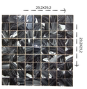 Ver mais imagens de Pastilha de Vidro Cristal de 29cm x 29cm Rende Glass Mosaic Preto